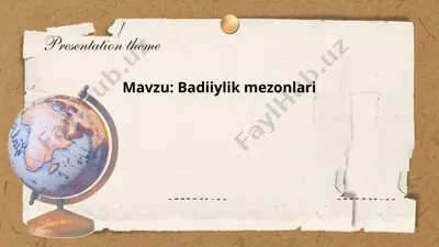 badiiylik mezonlari — PPTX