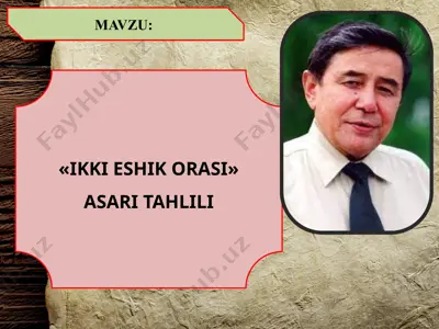 "ikki eshik orasi" asari tahlili — PPTX