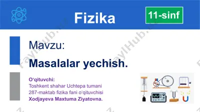 masalalar yechish — PPTX