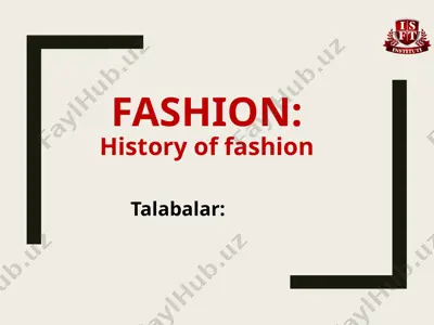 fashion — PPTX