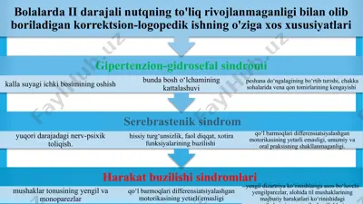 infografika - bolalarda ii darajali nutqning to'liq rivojlanmaganligi bilan olib boriladigan korrektsion-logopedik ishning o'ziga xos xususiyatlari — PPTX