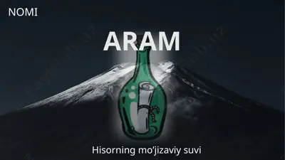 reklama loyihasi: hisorning mo’jizaviy suvi - aram — PPTX