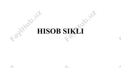 hisob sikli — PPTX