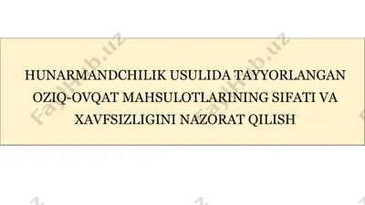oziq-ovqat mahsulotlari — PPTX
