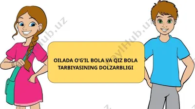 oilada o‘g‘il bola va qiz bola tarbiyasinin dolzarbligi — PPTX