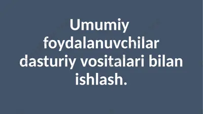masofaviy o'qish — PPTX