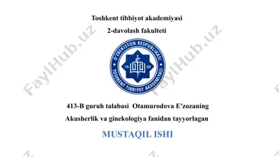 tug‘ruqda qindan qon ketishlar. bachadon yorilishi. tashxislash. xavf guruhi. oldini olish. tashxislash va oldini olish. — PPTX