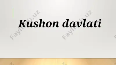 kushon davlati — PPTX