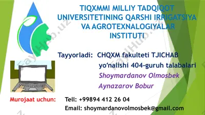 absorbsiya jarayonlarini avtomatlashtirishda rostlagichlarni tatbiq qilish — PPTX