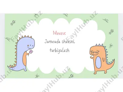 jamoada shaxsni tarbiyalash — PPTX