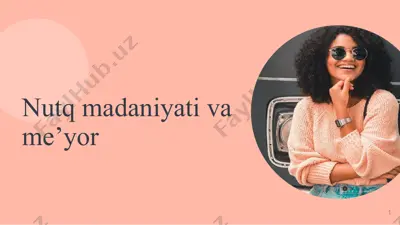 nutq madaniyati va me’yor — PPTX