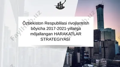 õzbekiston respublilasi rivojlantrish bõyicha 2017-2021-yillarga — PPTX