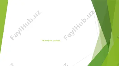 salavkiylar davlati — PPTX
