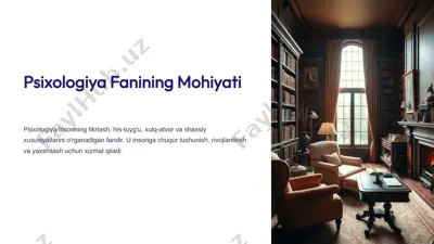 psixologiya fanining mohiyati — PPTX