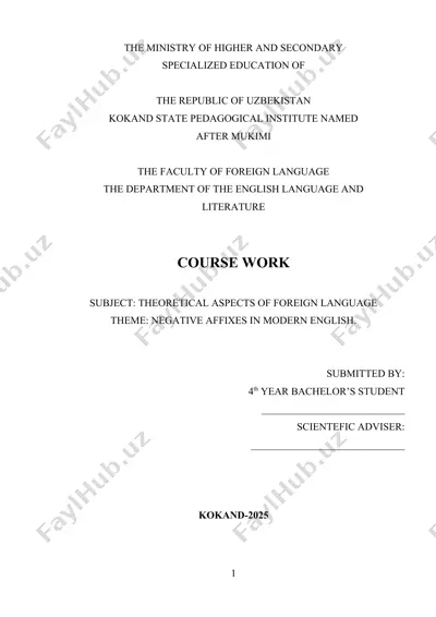 negative affixes in modern english — DOCX