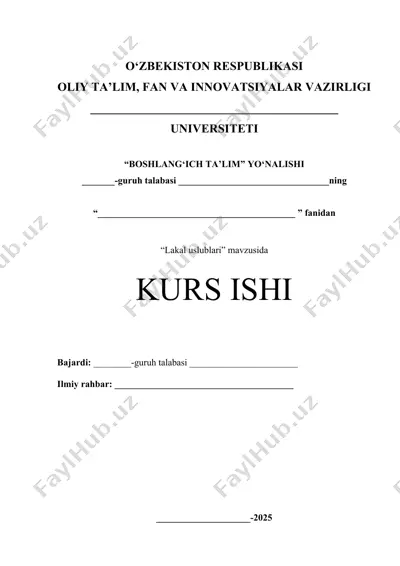 lakal uslublari — DOCX