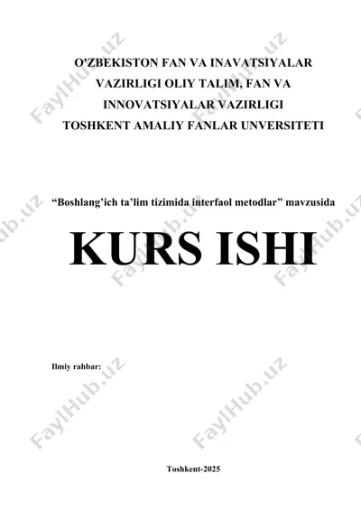 boshlang’ich ta’lim tizimida interfaol metodlar — DOCX