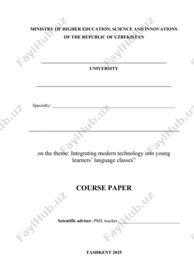 integrating modern technology into young learners’ language classes — DOCX