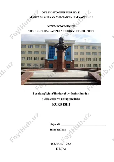 gallaktika va uning tuzilishi — DOCX