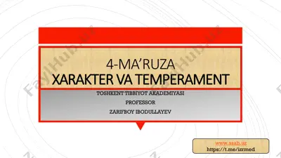 xarakter va temperament — PDF