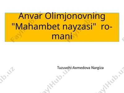 "mahambet nayzasi" romani — PPTX
