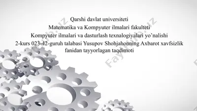 axbarot xavfsizligining rivojlanish tarixiy jihatlari — PPTX