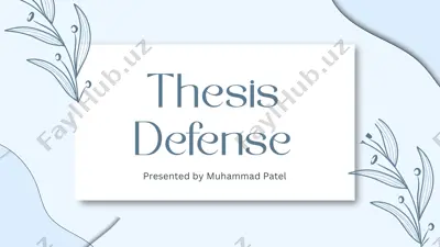 thesis defense presentation — PPTX