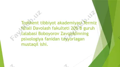 pisixologik moslashuvchanlaik va muvozanatni baxolash mezonlari — PPTX