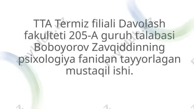 sharq mutafakkirlarining psihologik qarashlari — PPTX