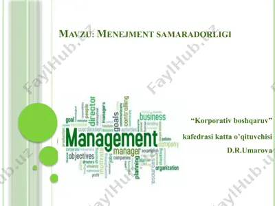 menejment samaradorligi — PPTX