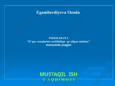 quyosh nurining inson organizmini ta'sir etishi — PPTX