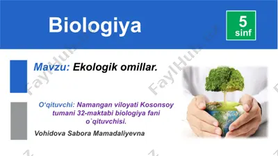 ekologik omillar — PPTX