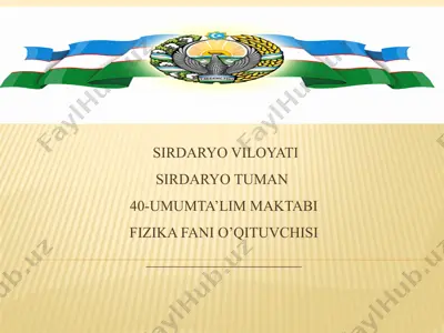 elektrostatik maydonda zaryadni ko‘chirishda bajarilgan ish — PPTX