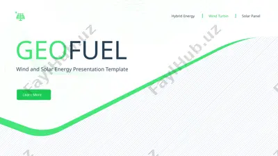 geofuel wind and solar energy presentation template — PPTX