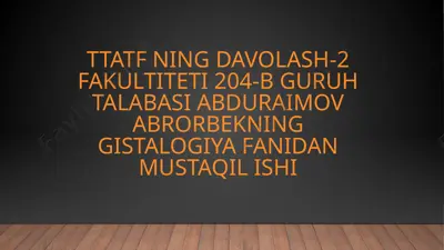 gematoensefalik to’siqning gistafizologiyasi — PPTX