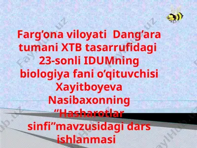 biologiya fani dars ishlanmasi — PPTX