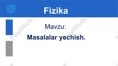 masalalar yechish. 10-sinf, 45-mavzu — PPTX