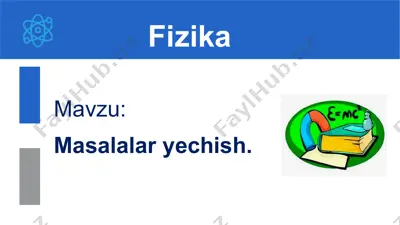 masalalar yechish. 10-sinf, 58-mavzu — PPTX
