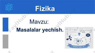 masalalar yechish. 10-sinf, 50-mavzu — PPTX