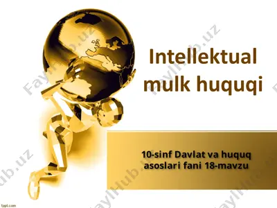 intellektual mulk va mualliflik huquqi — PPTX
