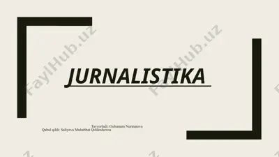 jurnalistika — PPTX