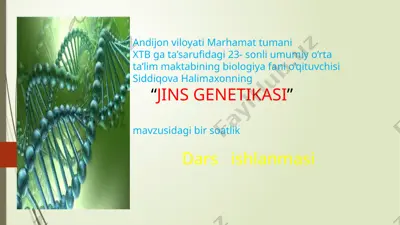 jins genetikasi darsi ishlanmasi — PPTX