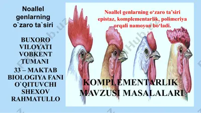noallel genlarning o`zaro ta`siri — PPTX