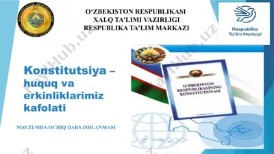 konstitutsiya – huquq va erkinliklarimiz kafolati — PPTX
