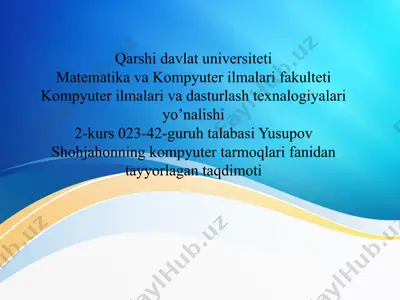 internetda adreslash tizimi — PPTX