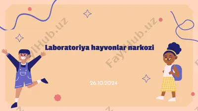 laboratoriya hayvonlar narkozi — PPTX