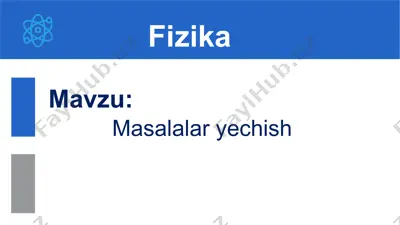 masalalar yechish 10-sinf, 24-mavzu — PPTX