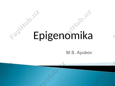 epigenomika — PPTX