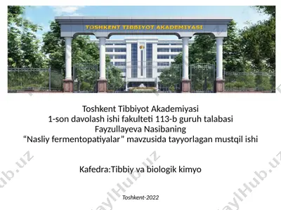 nasliy fermentopatiyalar — PPTX