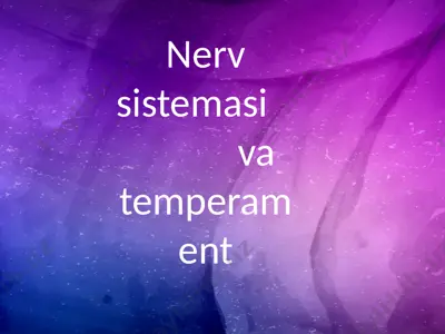 nerv sistemasi va temperament — PPTX